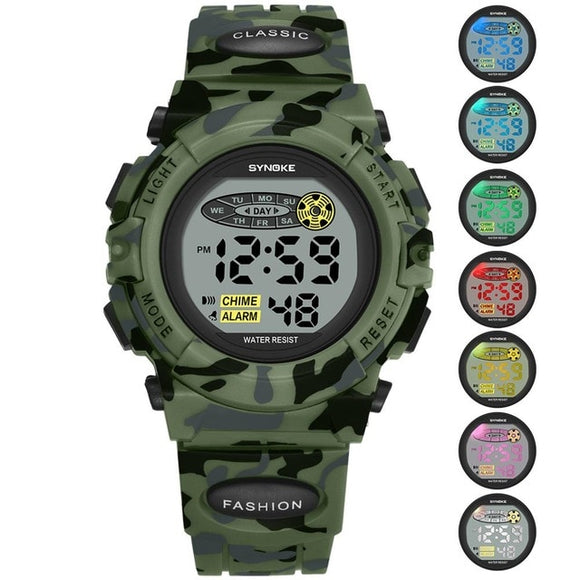 SYNOKE Sports Military Kids Digital Watches