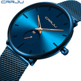 Blue Men Watch Ultra-thin Quartz Watch