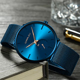 Blue Men Watch Ultra-thin Quartz Watch