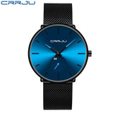 Blue Men Watch Ultra-thin Quartz Watch