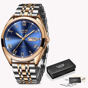 LIGE New Rose Gold Women Watch